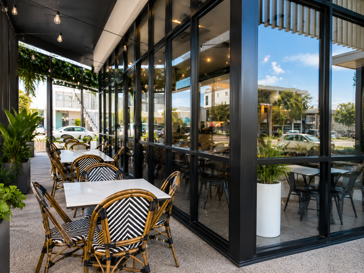 Retail shopfront with extensive glass ready for professional window cleaning